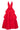 EMELDA RED PLUNGE NECK TIERED BALL GOWN