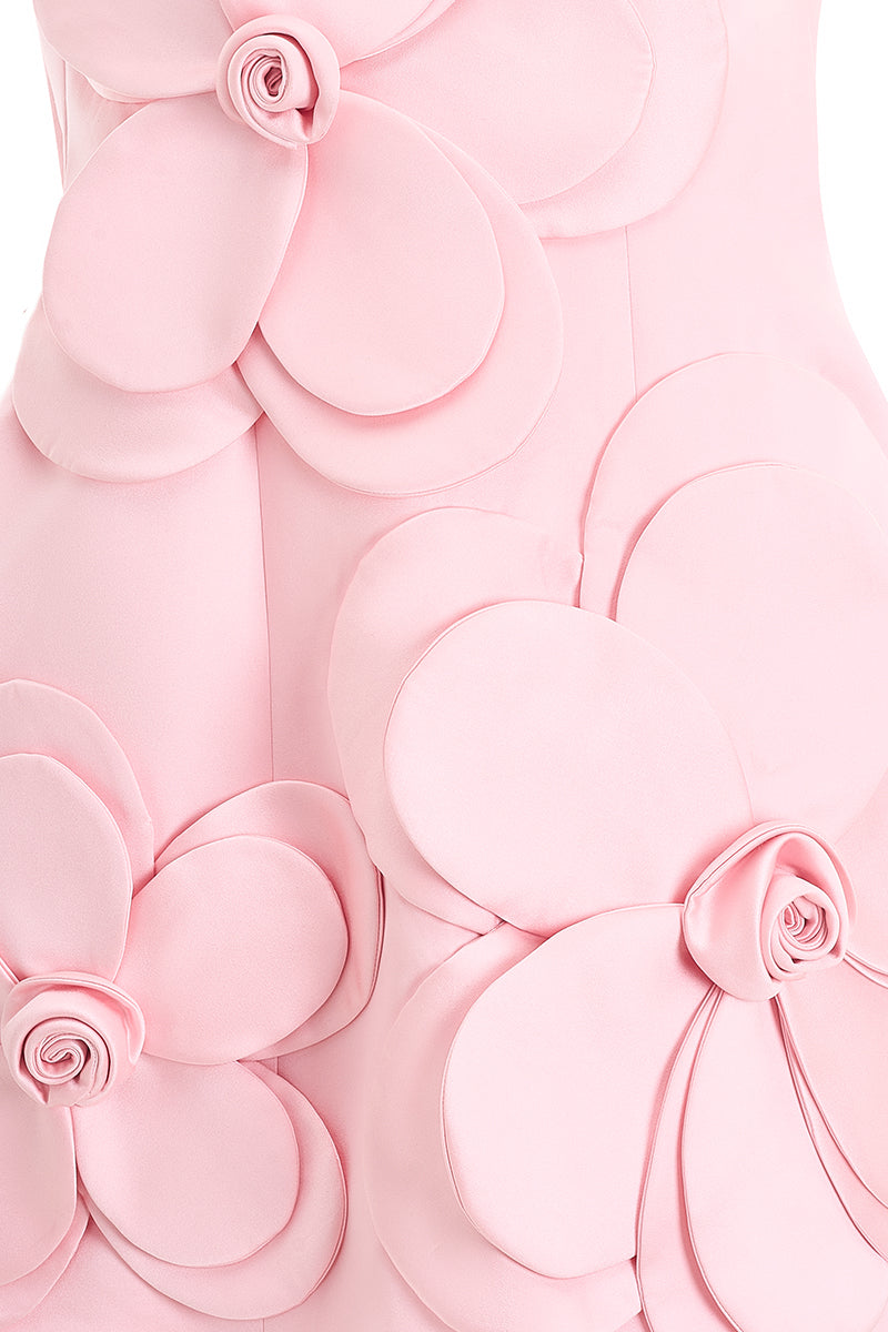 CULT MIA X HAPPY CLOTHING ANAHI FIT AND FLARE MINI DRESS IN PINK - CULT MIA