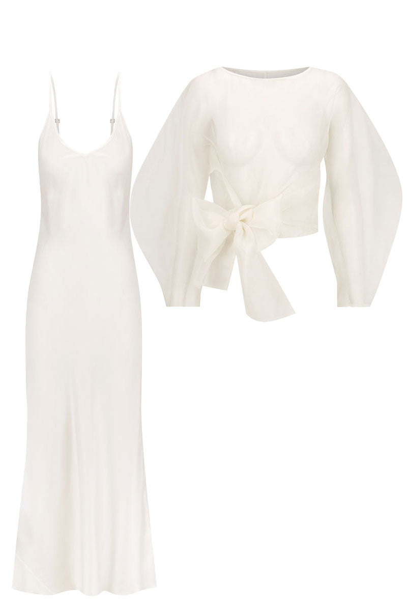 ROOHI ORGANZA TOP AND MASTANI MAXI SLIP SET