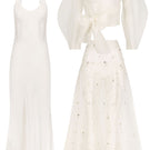 Mastani Roohi organza top and Freya embellished skirt co-ordinates set, featuring a flowy organza top and a decorated skirt.