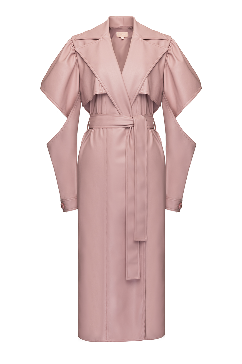 LONG TRENCH IN BLUSH - CULT MIA