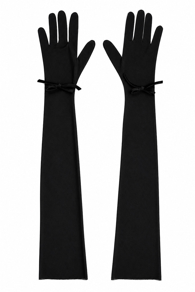 Black MOON HAKAAN YILDIRIM ARIA gloves shown on a hand, featuring sleek design and smooth fabric for stylish comfort.