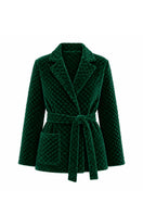Raishma Viana green loungewear jacket with relaxed fit and soft fabric, styled for comfort and casual wear.