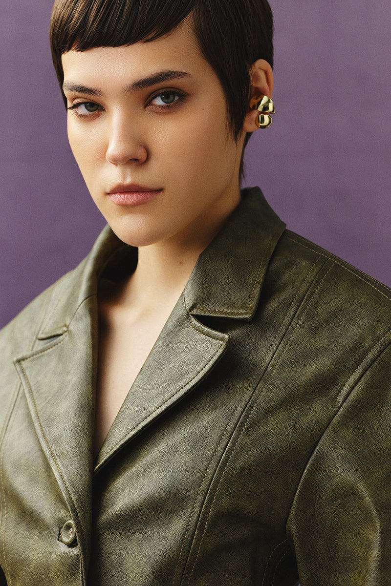 KORTNYE GREEN SUIT JACKET - CULT MIA