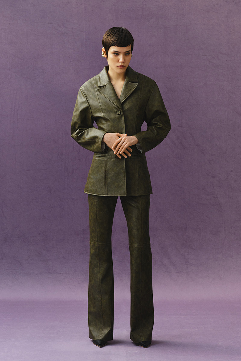 KORTNYE GREEN SUIT JACKET - CULT MIA