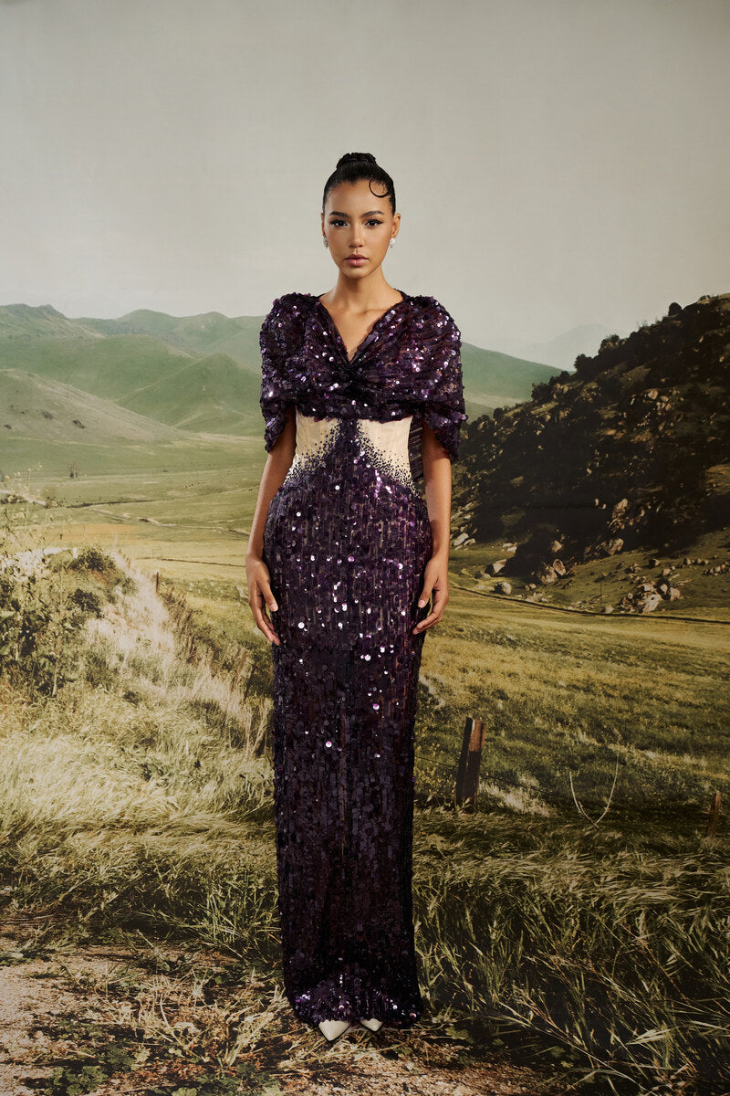VIVIENNE SEQUINED ILLUSION GOWN | CULT MIA | HACCHIC COUTURE VIVIENNE SEQUINED ILLUSION GOWN | CULT MIA | HACCHIC COUTURE