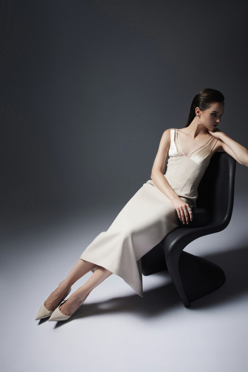 GRANADA DRESS IN CREAM - CULT MIA