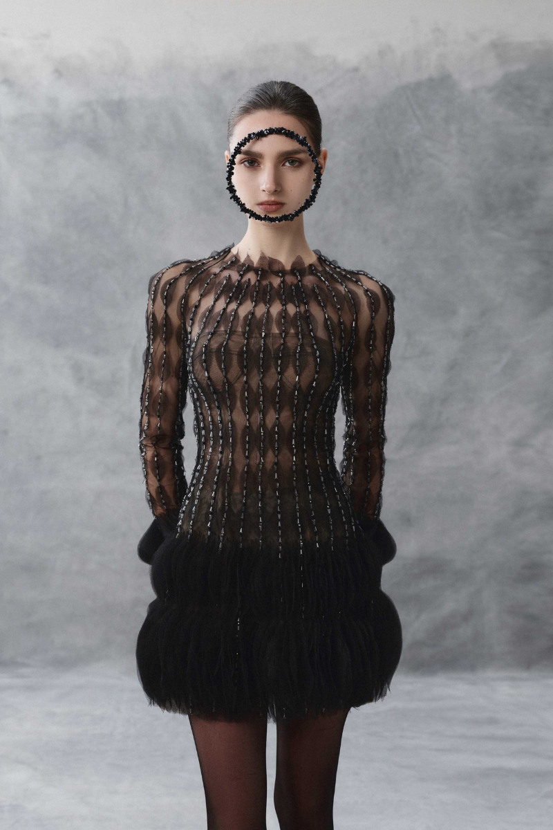 BUSTIER COCKTAIL DRESS IN BLACK - CULT MIA