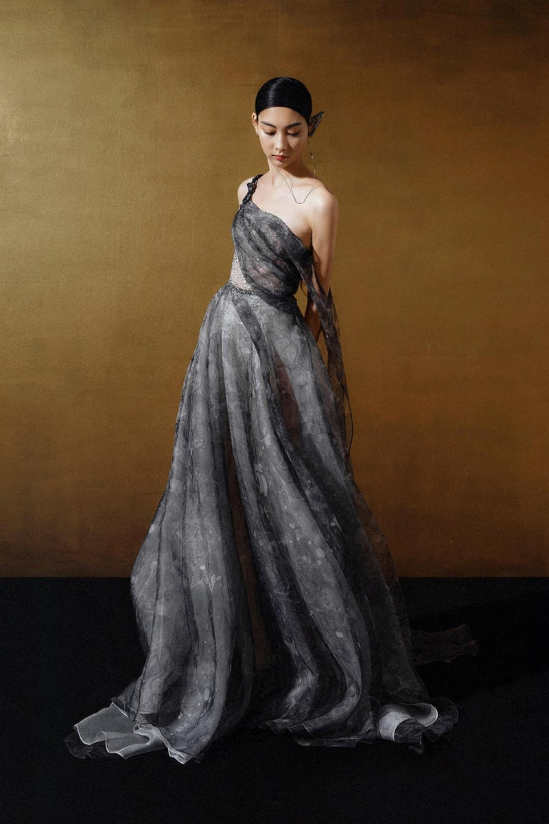 SEQUIN-DETAILED CHIFFON MAXI DRESS | CULT MIA | Phan Huy SEQUIN-DETAILED CHIFFON MAXI DRESS | CULT MIA | Phan Huy