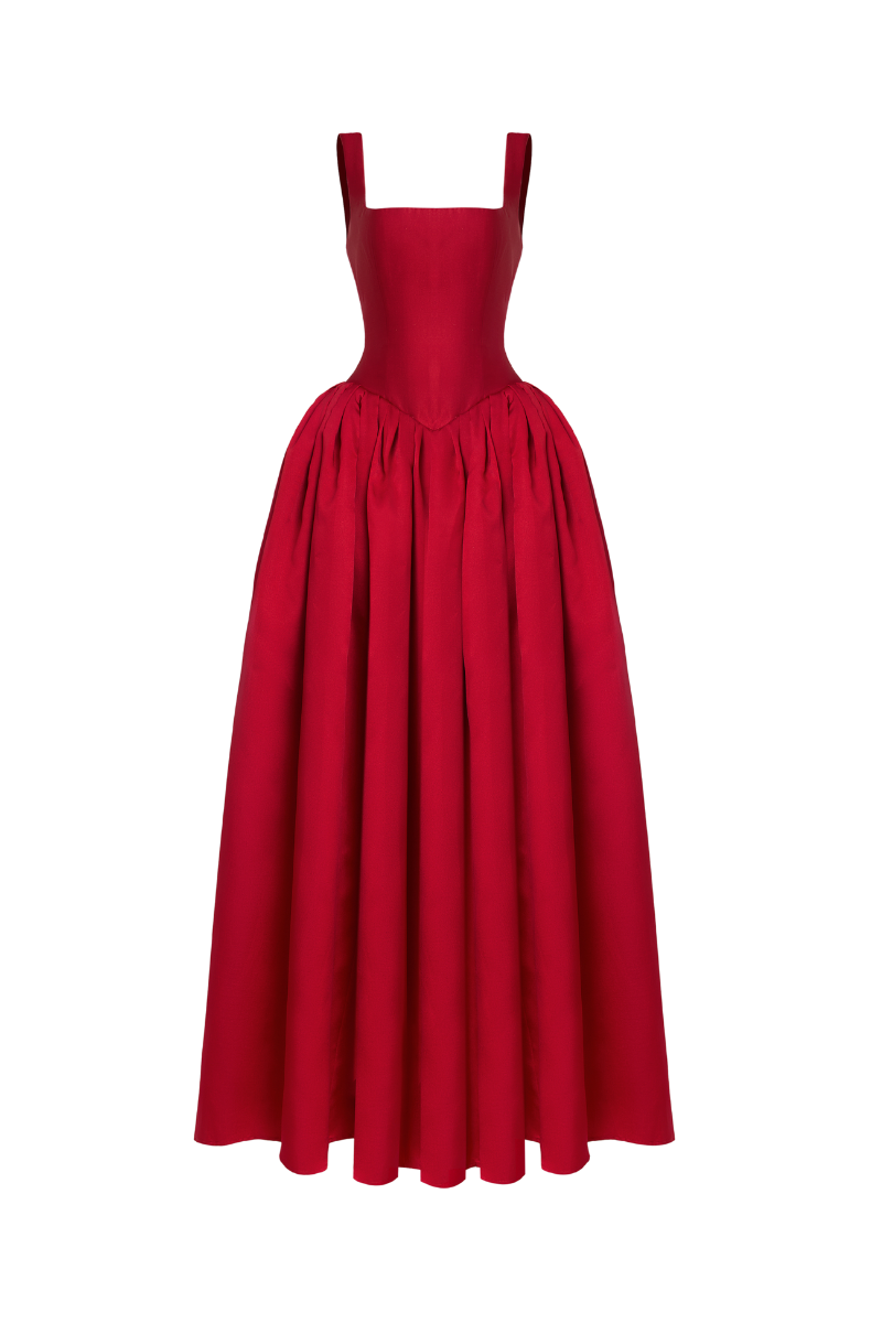 RAELYNN BALL GOWN LOOSE STRAP TAFFETA GOWN