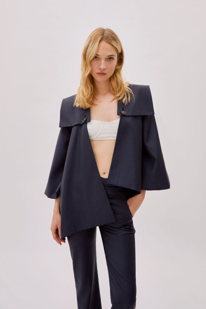 OLIVIA NAVY WOOL JACKET - CULT MIA