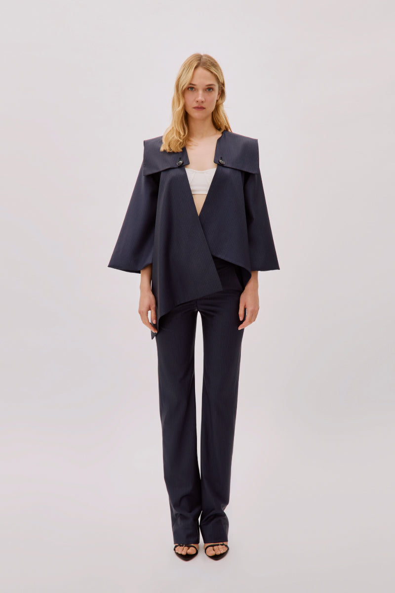 OLIVIA NAVY WOOL JACKET - CULT MIA