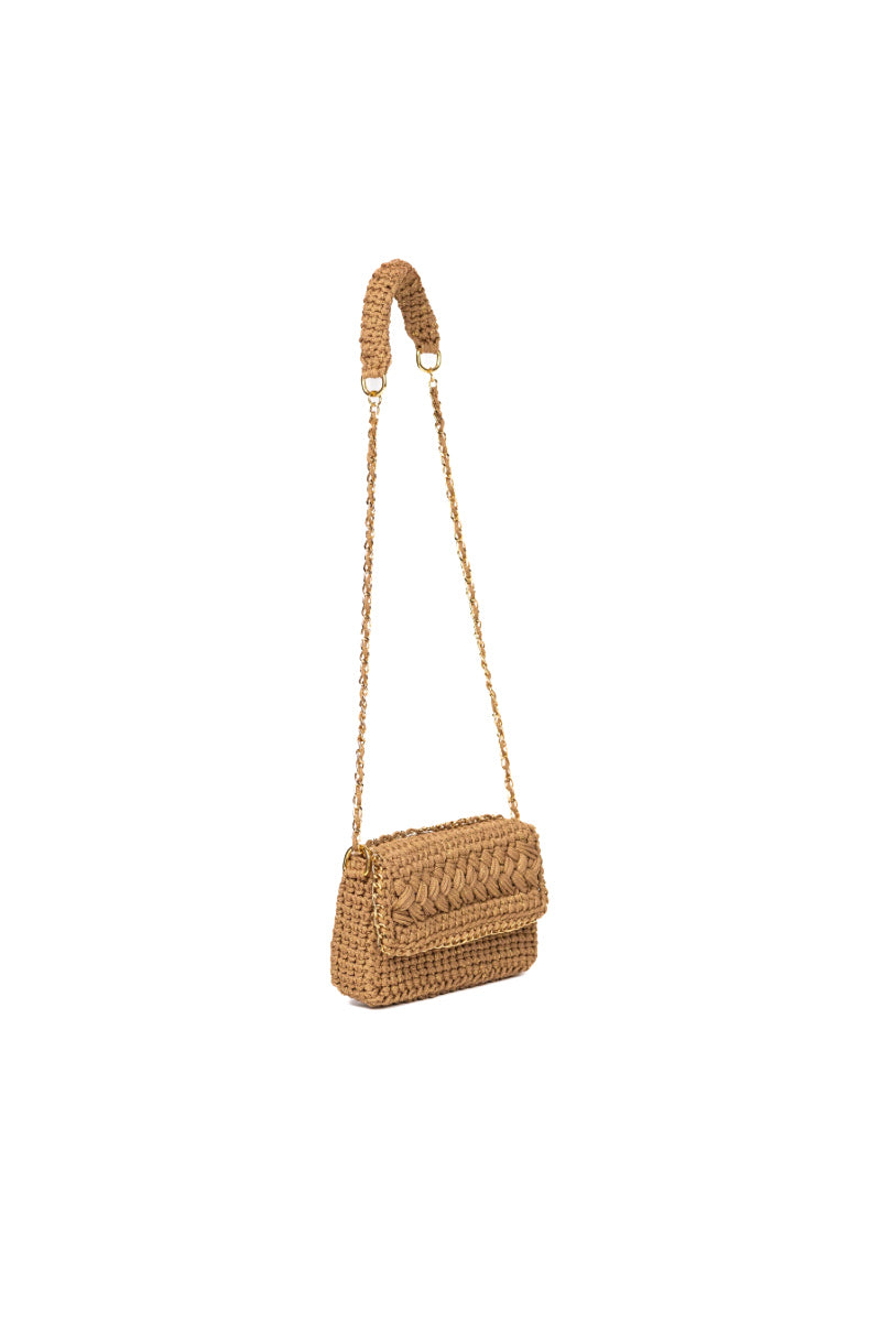 Mara Brazil Petala Lurex Bag, stylish shoulder bag with shimmering lurex fabric, featuring a sleek design and elegant handles.