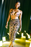 Pink Onalaja ZUSI bikini bottom with slim fit and side ties, showcased on a plain background.