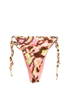 Pink Onalaja ZUSI bikini bottom with sleek, fitted design, perfect for stylish beachwear and swim activities.