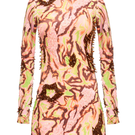 Pink Onalaja Zusi Mini Dress featuring a fitted silhouette and stylish design, perfect for casual or semi-formal occasions.