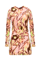 Pink Onalaja Zusi Mini Dress featuring a fitted silhouette and stylish design, perfect for casual or semi-formal occasions.