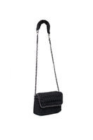 Mara Brazil Petala Lurex shoulder bag with shimmering gold and silver fabric, stylishly displayed on a neutral background.