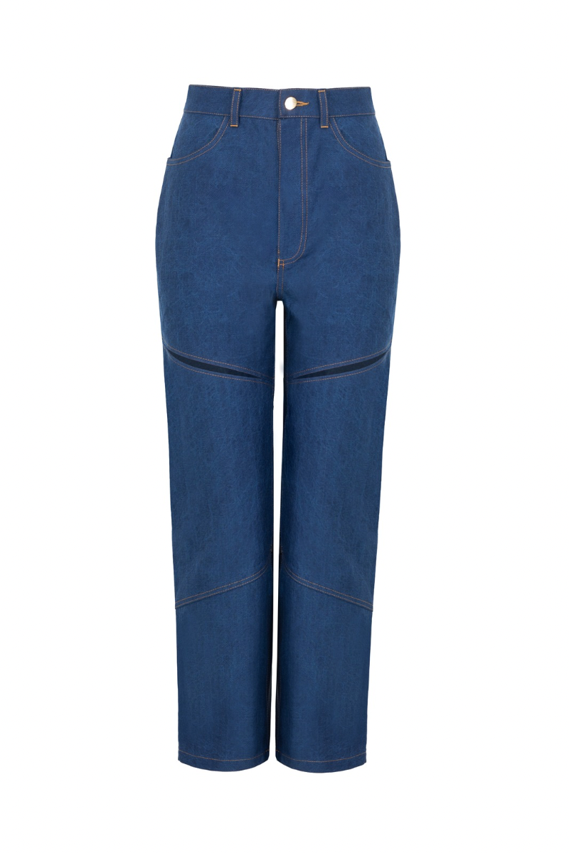 CROPPED JEANS IN DEEP BLUE - CULT MIA