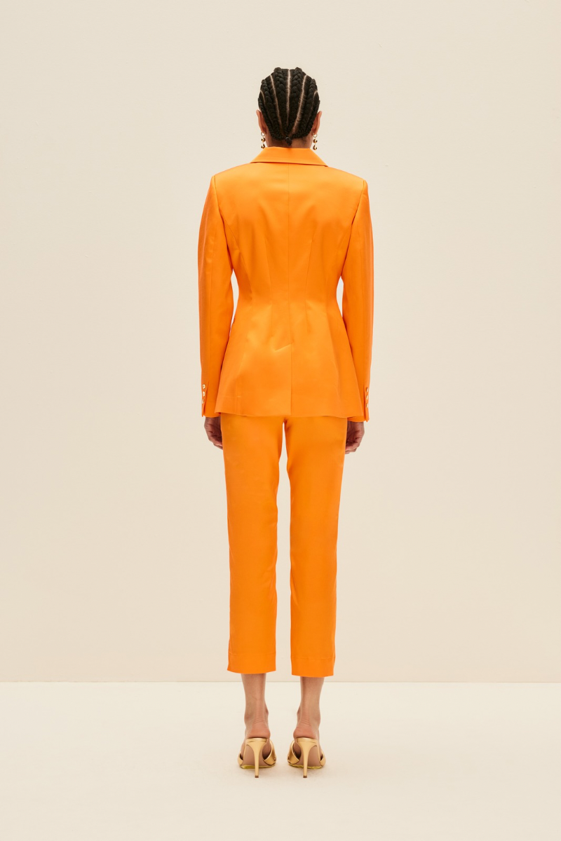 TAILORED BLAZER IN BRIGHT ORANGE - CULT MIA