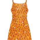 Onalaja Zahara mini dress in vibrant orange, featuring a stylish, fitted silhouette perfect for casual or dressy occasions.