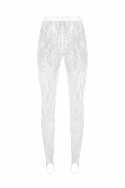 パンツ draw drawers Lace Leggings LACET LEGGINGS IN IVORY | CULT MIA | SANTA BRANDS