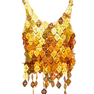 Onalaja Onalaja sequin emblem slip top with decorative sequin details and stylish cut, perfect for trendy casual wear.