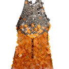 Onalaja Onalaja sequined emblem mini dress featuring a fitted silhouette and shimmering embellishments for a stylish look.