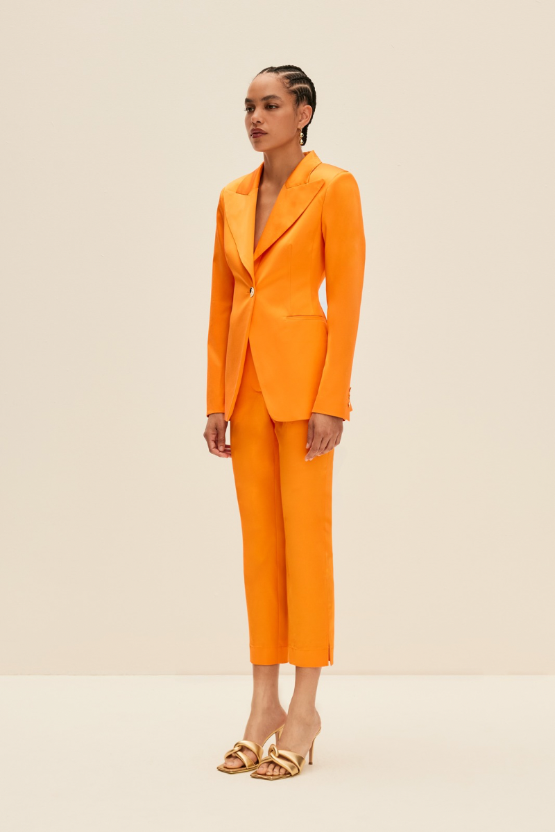 TAILORED BLAZER IN BRIGHT ORANGE - CULT MIA