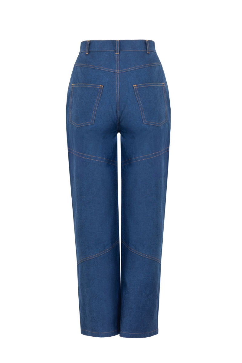 CROPPED JEANS IN DEEP BLUE - CULT MIA