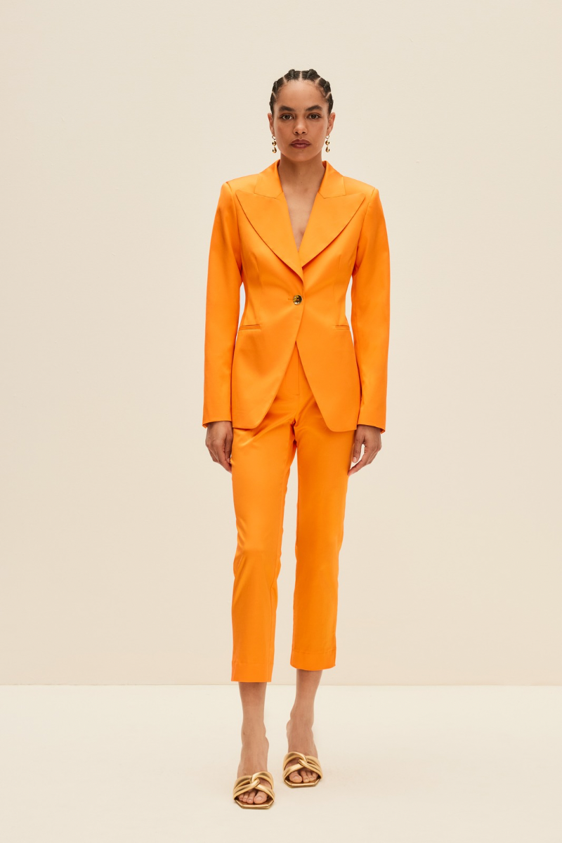 TAILORED BLAZER IN BRIGHT ORANGE - CULT MIA