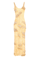 Cream ZELLIE slip gown by Onalaja, showcasing the elegant, flowy fabric and relaxed fit on a neutral background.