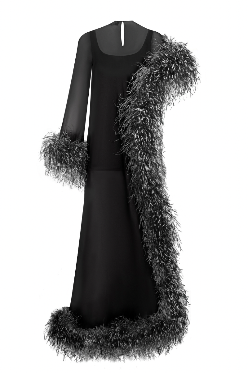 maxi dress designer brands She + Sky Black Tiered Woven Maxi Dress