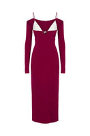 White Plan Garnet Allure Maxi Dress featuring a flowing fabric and elegant design, perfect for formal occasions.