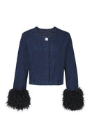 TT Studios Kimmy Jacket, stylish women's jacket with a modern design, shown in a natural pose, front view with detailed fabric texture.