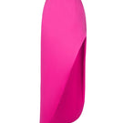 Hot pink maxi skirt by Stolen Stores featuring a flowy design and ankle-length style, perfect for casual or dressy occasions.