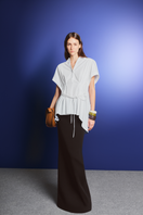 Black long pencil skirt by Lecea, stylish maxi skirt with a fitted silhouette and sleek fabric, perfect for elegant outfits.