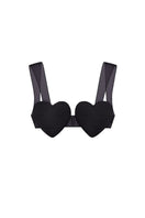 Black MS. Heart bra from Stolen Stores, a stylish tops piece with a comfortable fit and minimal design.