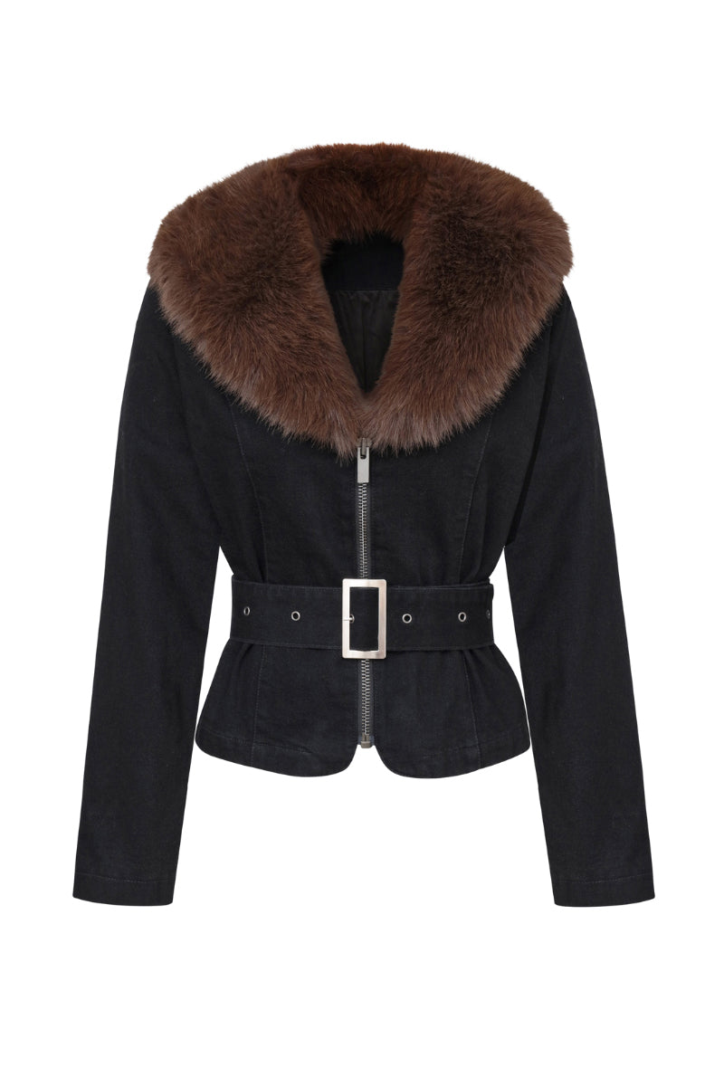 TT Studios CARM jacket featuring a sleek, modern design with a zip-up front and stylish collar detail.