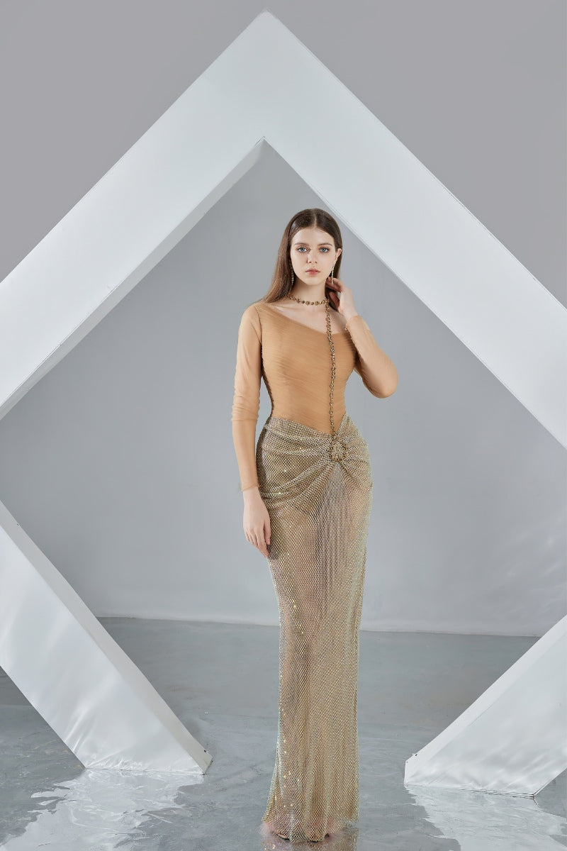SKYLA BROWN ORGANZA BODYCON MAXI DRESS | CULT MIA | HAPPY CLOTHING SKYLA BROWN ORGANZA BODYCON MAXI DRESS | CULT MIA | HAPPY CLOTHING