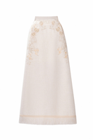Maison Des Copains LONDYN embroidered A-line midi skirt with ankle length, featuring intricate embroidery and flowing fabric.