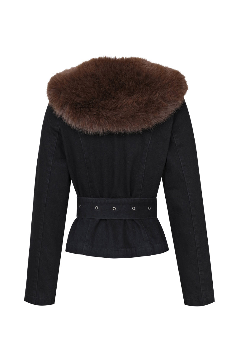 Black TT Studios Carm Jacket with a zip-up front and stylish design, perfect for casual wear and outdoor activities.