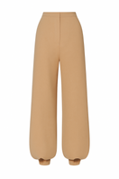 Lecia Curve Pants in Mocha, stylish women's pants with a comfortable fit and modern design, shown in a neutral mocha color.