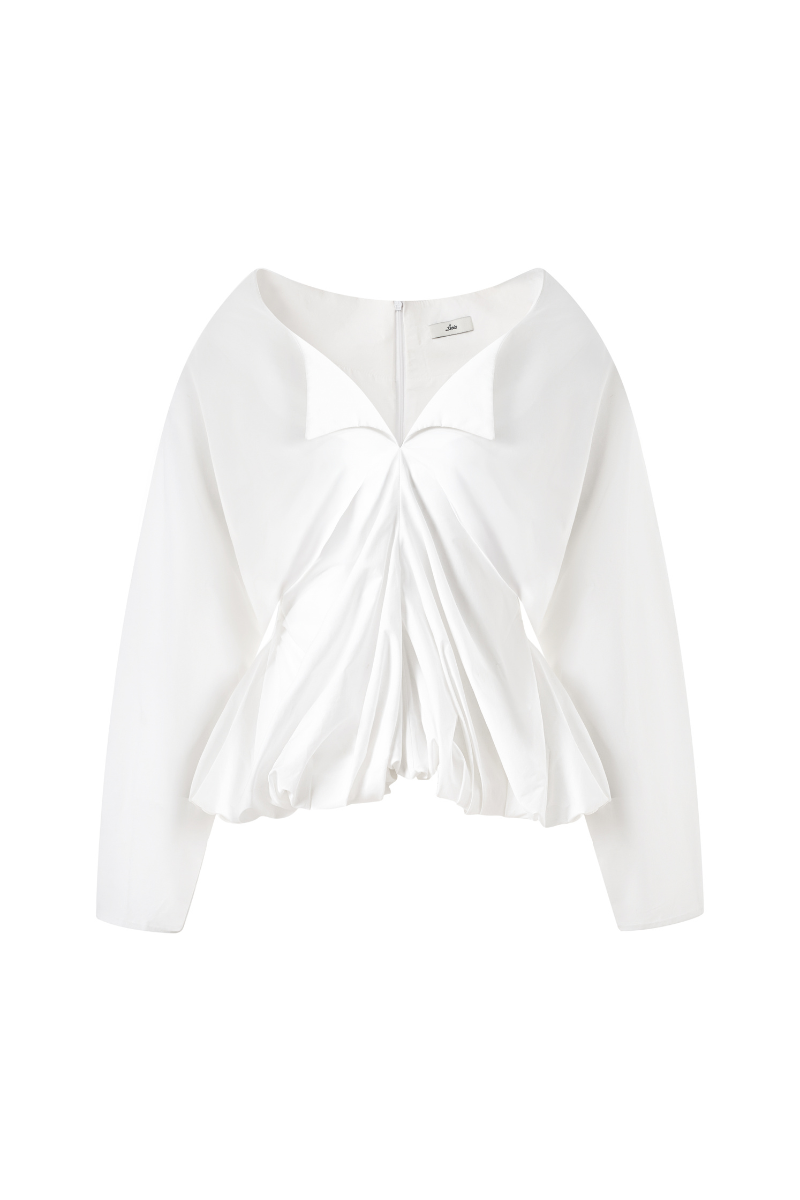 DRAPED BALLOON BLOUSE - CULT MIA