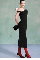 Elegant blooming cocktail crepe gown by LeCia featuring a fitted silhouette and floral design, perfect for special occasions.