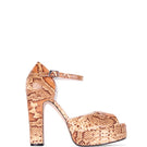 Terry de Havilland Lena rattle brown platform heels with chunky heel and stylish design, perfect for fashionable footwear.