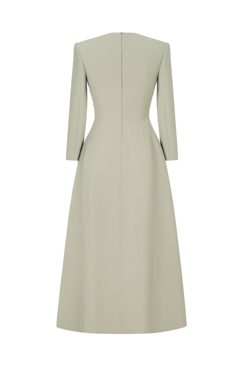 HELEN SLIT SQUARE SHOULDER LONG LENGTH SHIRT - CULT MIA