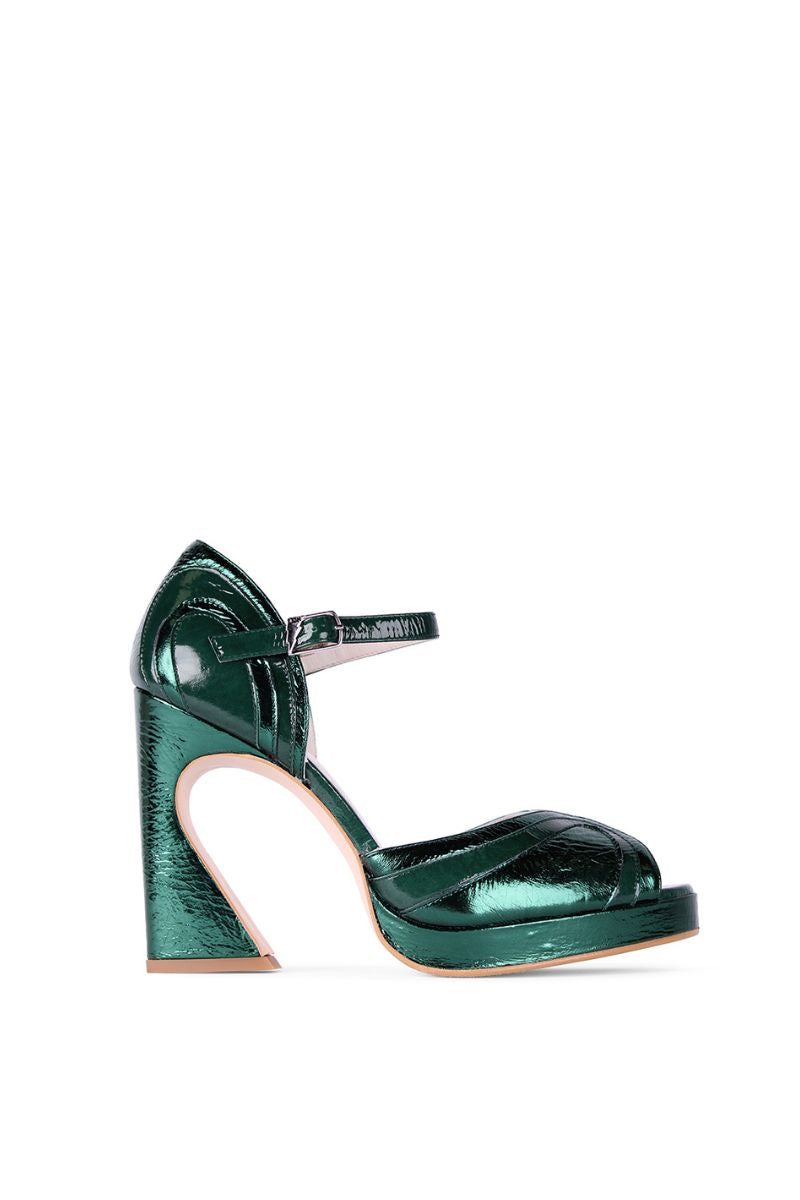 حذاء ليليتا الأخضر ذو الكعب العالي