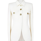 Maison Des Copains Caprica Sheath Collar Cotton Jacket, lightweight jacket with a tailored fit and collar detail, displayed on a hanger.