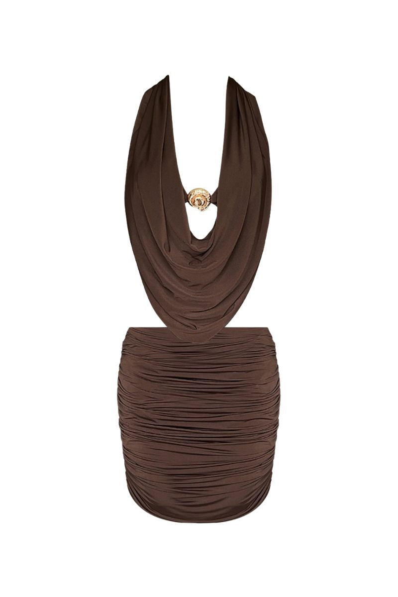 Gigii's Terra top and skirt co-ord set, featuring matching fabric and design, styled for a trendy, coordinated look.